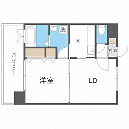 エンクレスト薬院2 2Kの間取図画像