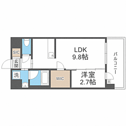 Ｑｕｉｎｔｅｔ　Ｍｉｎａｍｉ　Ｆｕｋｕｏｋａ 3階1LDKの間取り