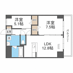 ＴＨＹＭＥ 2階2LDKの間取り