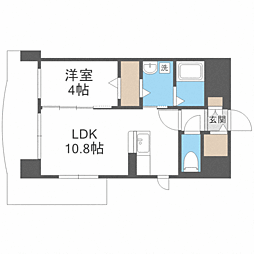 elcoco六ッ角 1LDKの間取図画像