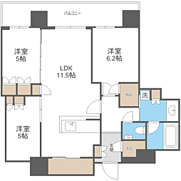 照葉ザ・タワー 3LDKの間取図画像