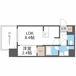 GRANFOREHakataWaterFront 1LDKの間取図画像