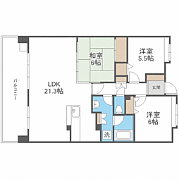ザ・ライオンズ百道 3LDKの間取図画像