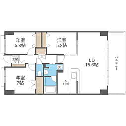 アイランドシティインフィニガーデンS棟 3LDKの間取図画像