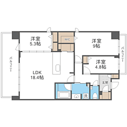 福岡市早良区百道1丁目マンション 3LDKの間取図画像