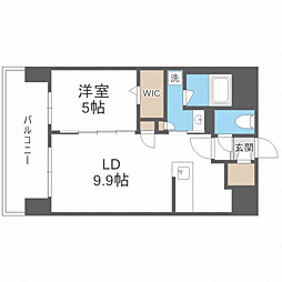 ブランシエスタ千早RJR 1LDKの間取図画像
