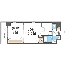 S-RESIDENCE大濠公園achieve 1LDKの間取図画像