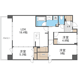 福岡市早良区百道1丁目マンション 3LDKの間取図画像