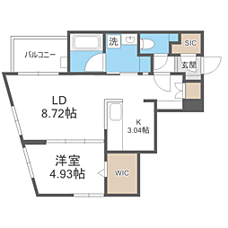 quador Contigo平和 1LDKの間取図画像