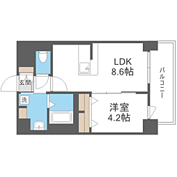 ウィングコート 1LDKの間取図画像