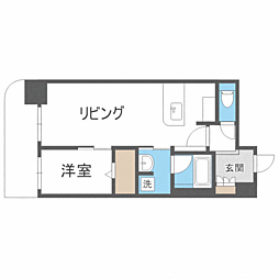 ウェルブライト博多ステーション 1LDKの間取図画像