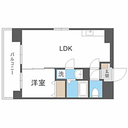 LIBTH・千代 1LDKの間取図画像