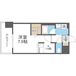 エンクレストベイサイド通り 1Kの間取図画像