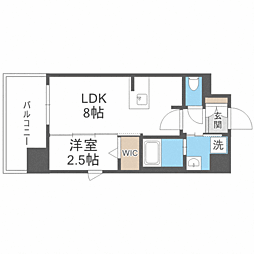 エンクレスト大手門GLOW 1LDKの間取図画像