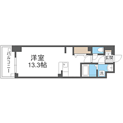 FLレジデンス1 ワンルームの間取図画像