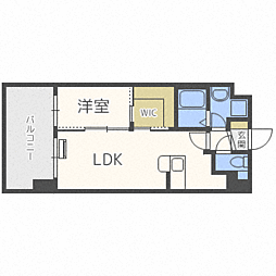 リアンシ工ルブルー雑餉隈 1LDKの間取図画像