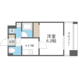 エンクレスト天神PORT 1Kの間取図画像