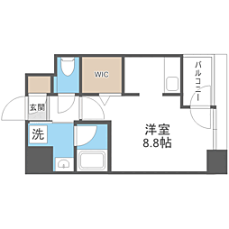 エンクレスト空港前 ワンルームの間取図画像