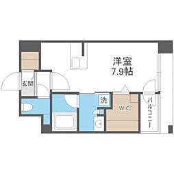 エンクレスト空港前 ワンルームの間取図画像