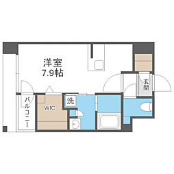 エンクレスト空港前 ワンルームの間取図画像