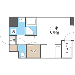 エンクレスト空港前 ワンルームの間取図画像