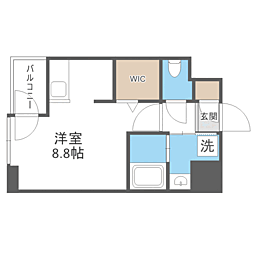 エンクレスト空港前 ワンルームの間取図画像