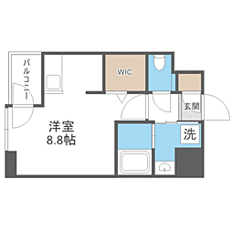 エンクレスト空港前 ワンルームの間取図画像