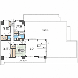 アプリークス百道浜 4LDKの間取図画像