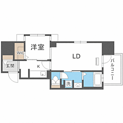 ナッジワン千代県庁口 1LDKの間取図画像