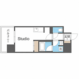 Brilliaist西新 ワンルームの間取図画像