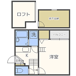 コンフォートベネフィス大橋南2 1Kの間取図画像