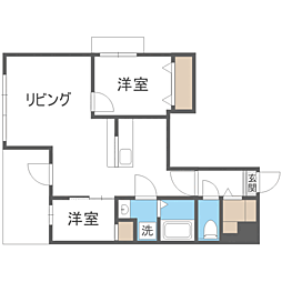 MODERN EIGHT高宮lieto 2LDKの間取図画像