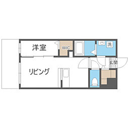 MODERN EIGHT高宮lieto 1LDKの間取図画像