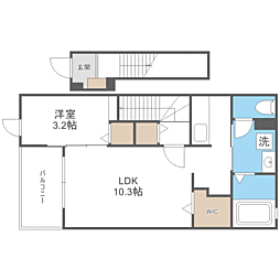 フローラ16 1LDKの間取図画像