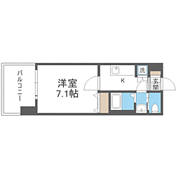 サヴォイコートオブアームズ 1Kの間取図画像