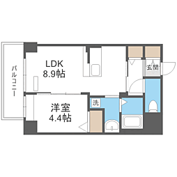 セラヴィ箱崎 1LDKの間取図画像