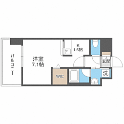 エンクレストベイサイド通り 1Kの間取図画像
