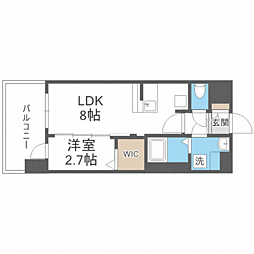 グランフォーレ千早プレミア 1LDKの間取図画像