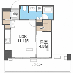 グランドメゾン大濠公園THETOWER 1LDKの間取図画像