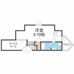 ガレット大池通り ワンルームの間取図画像