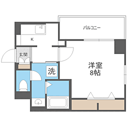 ベルコルティーレ 1Kの間取図画像