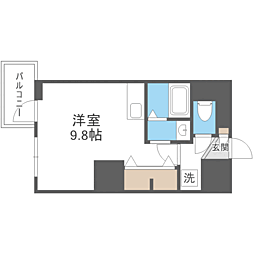 APL-tage西新 ワンルームの間取図画像