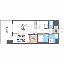 グランフォーレ千早プレミア 1LDKの間取図画像