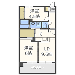 KDX清水レジデンス 1LDKの間取図画像