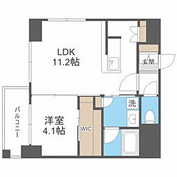 エンクレスト博多THETIME 1LDKの間取図画像