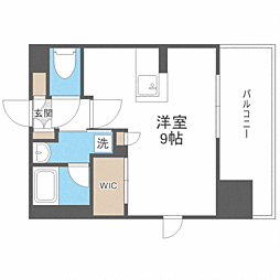 ランディックM322 ワンルームの間取図画像