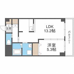 レジデンス住吉 1LDKの間取図画像