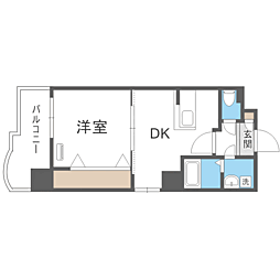 リファレンス東公園 1LDKの間取図画像