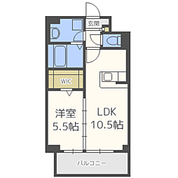 プレミアムワン 1LDKの間取図画像