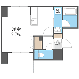 アルティザ博多駅前 ワンルームの間取図画像